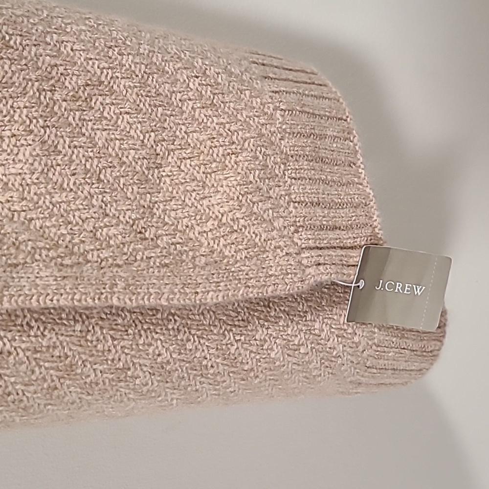 J Crew Soft Cashmere Scarf Neck Soft Warm Classic Neutral Luxe Cozy  *READ - Picture 3 of 4